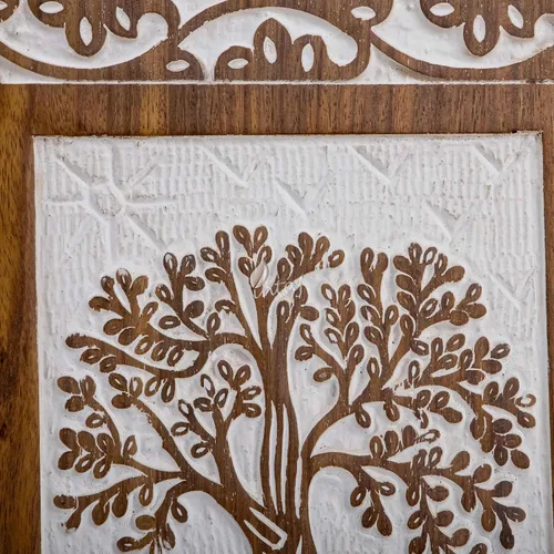 Miniatura 7 de Urna de cremación de madera para cenizas humanas y mascotas, caja de urna pequeña del árbol de la vida y ataúd - Capacidad para 20 pulgadas cúbicas