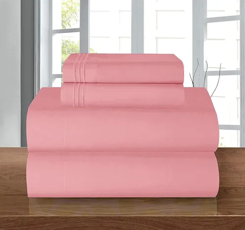 Miniatura 95 de Elegant Comfort - Juego de sábanas de 4 piezas de microfibra, 1500 hilos, sin arrugas, sábana bajera elástica, esquinas tipo bolsillos profundos