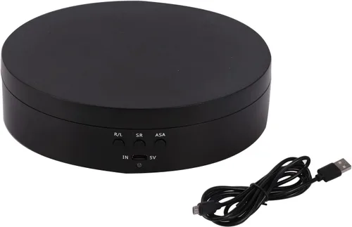 Miniatura 2 de Denpetec Soporte giratorio motorizado, plato giratorio eléctrico de 360 grados para exhibición de productos de fotografía, joyas, relojes, modelos