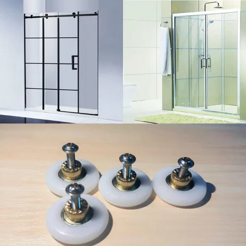 Miniatura 5 de Atoplee Ruedas para puerta de ducha – 4 piezas de repuesto de 0.71 pulgadas (0.748 in) para puerta corrediza de cristal de baño