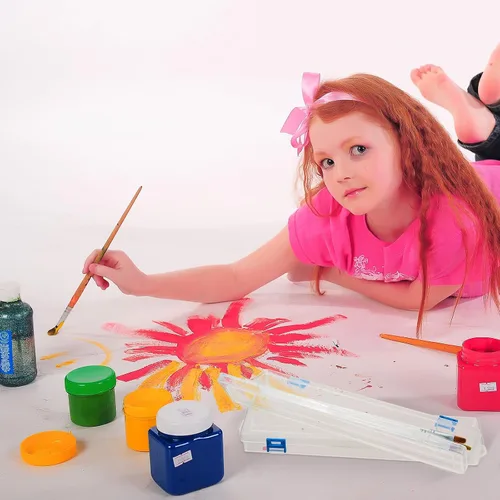 Miniatura 7 de 8 soportes para pinceles de pintura de plástico translúcido, estuche organizador de herramientas de dibujo, caja de almacenamiento larga