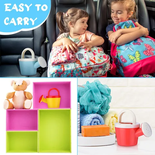 Miniatura 6 de Sosation Regadera de 12 piezas para niños, cubos de baño, juguetes de arena, pequeña regadera de plástico con asas para niños, herramientas