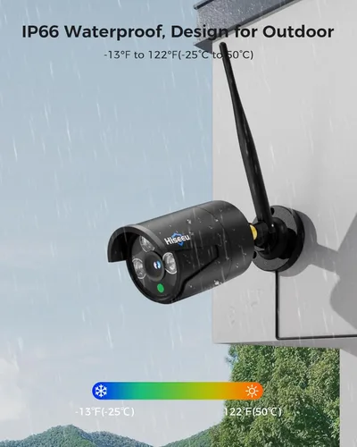 Miniatura 2 de Hiseeu Sistema de cámara de seguridad inalámbrica, 16CH NVR 5MP cámaras WiFi para exteriores, kit de 8 cámaras, sistema de seguridad para el hogar