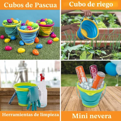 Miniatura 7 de JOYIN 3 Paquetes de Cubos Plegables con Palas y Bolsa de Malla, Cubos Plegables Multiusos para Playa, Equipo de Campamento, Fiesta en la Playa
