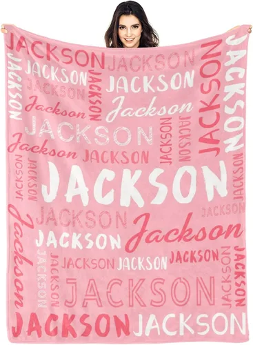 Miniatura 26 de Manta personalizada con nombre, manta personalizada con nombre y texto para adultos, niños, cumpleaños, Navidad, Día de la Madre, Padre, Día de San