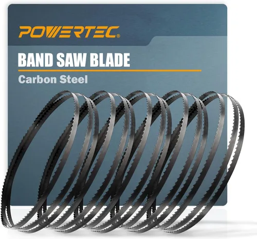 POWERTEC Hojas de sierra de cinta de 59-1/2 pulgadas, hojas de sierra de banda de 3/8 pulgadas x 18 TPI para Wen 3959, Sears Craftsman,