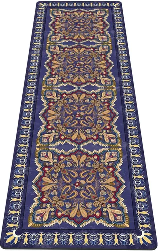 Miniatura 31 de nuveti Alfombrilla de yoga con estampado extra grueso de elastómero termoplástico antideslizante con bolsa de transporte, 72 x 24 pulgadas, extra