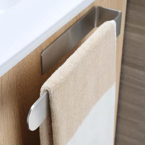Miniatura 12 de Taozun Toallero de mano/anillo para toalla de mano, barra de toalla de baño autoadhesiva para pegar en la pared, acero inoxidable SUS 304 cepillado