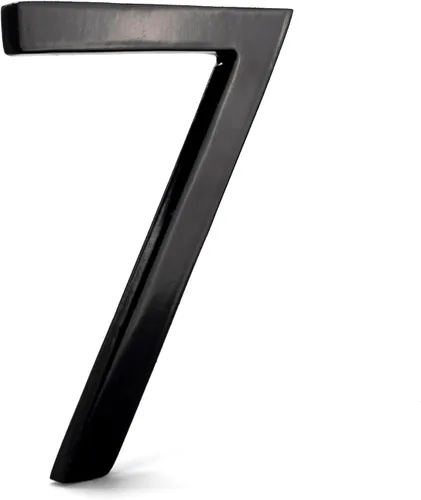 Miniatura 3 de Montague Metal Products MHN-08-F-BK1-7 Número de casa flotante, 8 x 5.88 x 0.375 pulgadas, negro