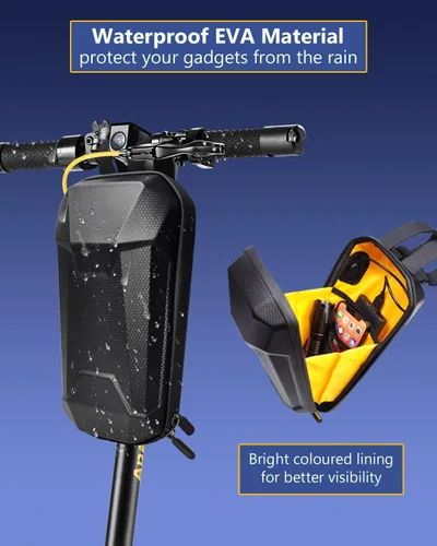 Miniatura 2 de Bolsa de almacenamiento para scooter con puerto de carga USB, bolsas de manillar para patinete eléctrico, bicicleta eléctrica, ebike Correas largas
