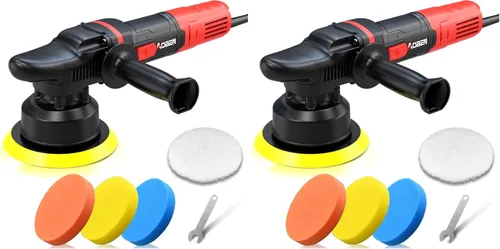 Miniatura 9 de AOBEN Pulidor rotativo de búfer, 1200 W, 6 pulgadas/7 pulgadas, kit de cera para pulidor de automóvil con 6 velocidades variables de 1000-3500 RPM