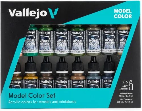 Vallejo - Juego de pintura acrílica de camuflaje alemán de la Segunda Guerra Mundial | Color del modelo | Colores de alta pigmentación | Acabados