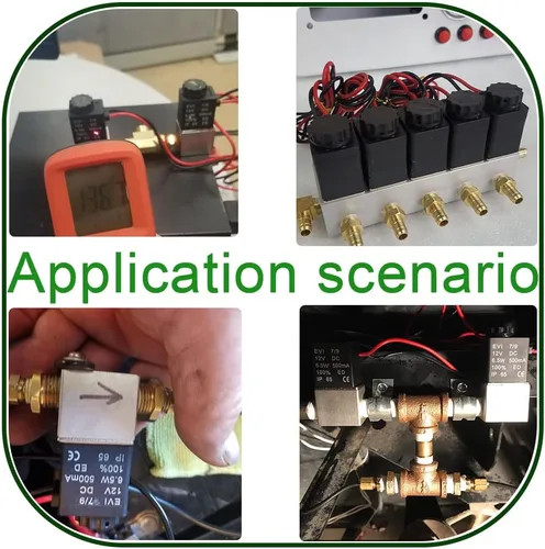 Miniatura 4 de AOPANDA 1/4inch DC 12V 2 vías normalmente cerrada válvula de aire electromagnética eléctrica, acero inoxidable