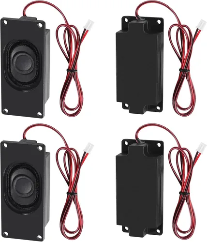 Miniatura 8 de 4 piezas de altavoz mini de 4 ohmios, 3 vatios, altavoz micro para Arduino con longitud de línea de 11 mm, terminal JST-PH2.0mm de 2 pines