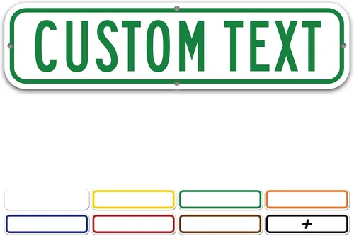 Miniatura 12 de My Sign Center - Letrero de calle personalizado, 8 colores, opción reflectante, opciones de montaje, 4 x 18 pulgadas, grueso libre de óxido, Estados