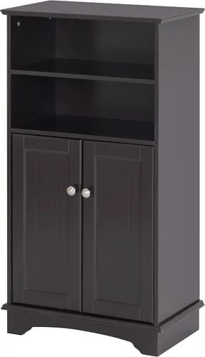 Miniatura 3 de Spirich Armario de almacenamiento de baño moderno de madera espresso, 23.62 pulgadas de ancho x 11.81 pulgadas de profundidad x 40.15 pulgadas