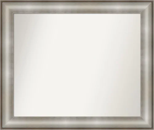 Miniatura 22 de Amanti Art Espejo de baño plateado para sobre fregadero, 28 x 47 pulgadas, espejo rectangular de plata imperial, marco de madera tradicional de gran