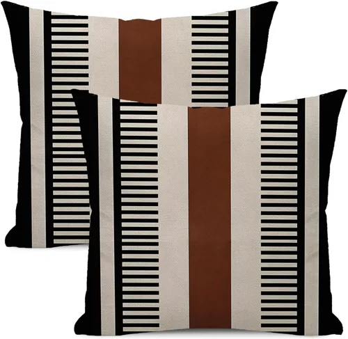 Miniatura 23 de Fundas de Almohada con Estampado de Antílope 16x16 Pulgadas Paquete de 2, Fundas de Almohada Decorativas con Estampado de Piel de Animal Marrón