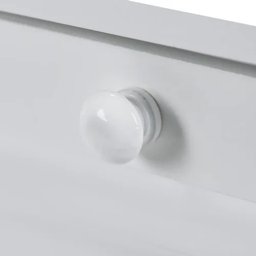 Miniatura 10 de Household Essentials Armario clasificador de ropa inclinable con frente de persiana, blanco, persiana de madera blanca Obturador de madera blanca