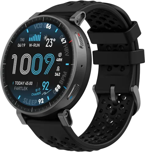 Amazfit Reloj inteligente Active Max con pantalla AMOLED de 1.5 pulgadas, batería de 25 días, mapas sin conexión, GPS, almacenamiento de 4 GB, más