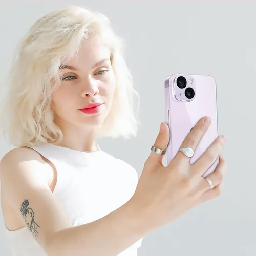 Miniatura 27 de Protector de lente de cámara diseñado para iPhone 12 Pro Max, con diamantes de imitación 3D con diamantes de imitación 9H, vidrio templado, Rosado