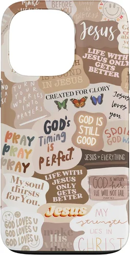 Miniatura 10 de Funda estética para iPhone 17 con frases positivas con versículos bíblicos cristianos