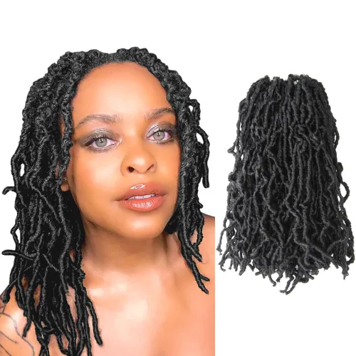 Miniatura 37 de Niseyo Rastas de pelo sintético de ganchillo de 24 pulgadas, 6 paquetes de extensiones de cabello sintético lacio de ganchillo largo