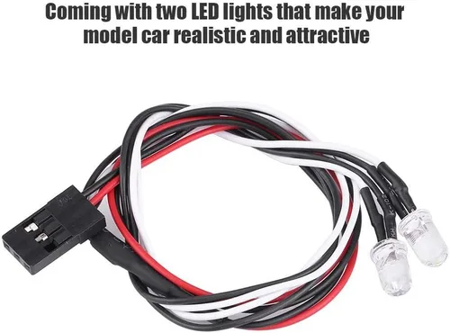 Miniatura 5 de Parachoques delantero RC Crawler, construcción de acero con luces LED integradas, pieza de actualización de coche RC, para aventuras todoterreno