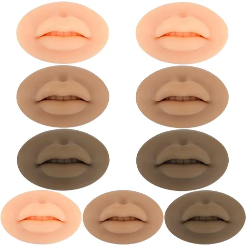 Miniatura 14 de Tattoo Fake Lips 3Pcs Tattoos Practice Lips 5D Silicone Lip for Makeup Practices Realistic Tattooss Practicess Skins Training Microblading Practics