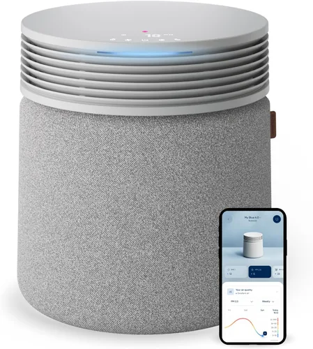 BLUEAIR - Purificador de aire para habitaciones grandes y hogar - Elimina olores, limpia hasta 3385 pies cuadrados, HEPASilent, WiFi inteligente,
