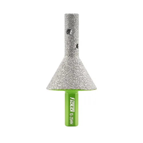 Miniatura 33 de Broca de fresado de biselado de diamante - Broca de cono de azulejos Biselado 4/5" vástago hexagonal 20MM Granito Agujeros de ampliación de mármol