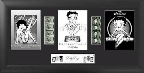 FILMCELLS Betty Boop - Trío enmarcado de 20 x 11 pulgadas, con seis (6) coleccionables de edición limitada de 1.378 in con licencia oficial