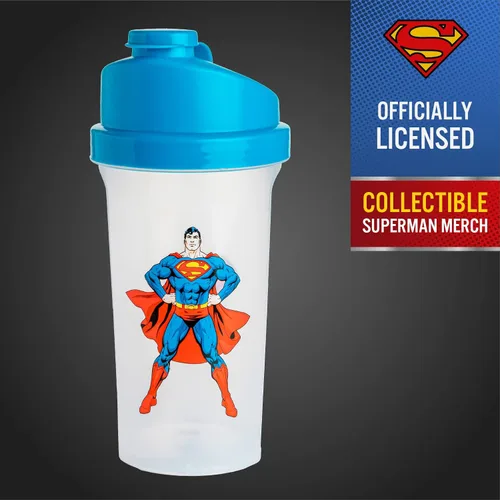 Miniatura 5 de Paladone Superman - Botella mezcladora de proteínas, 23 onzas, con licencia oficial de DC Comics