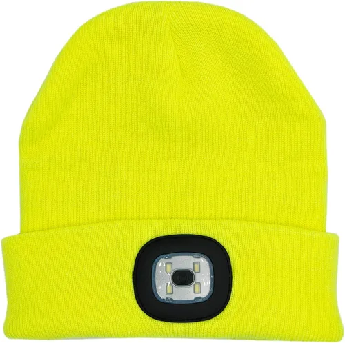 Miniatura 11 de CENSGO Gorro unisex con luz LED recargable por USB, regalos para papá, padre, hombres, marido, cálido gorro de punto