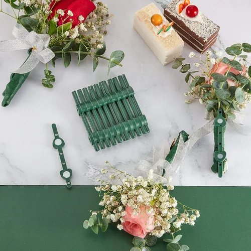 Miniatura 5 de WILLBOND 30 pares de imanes florales para boutonniere, broches de ramillete magnéticos para ramilletes de novia hechos a mano, ramilletes de boda