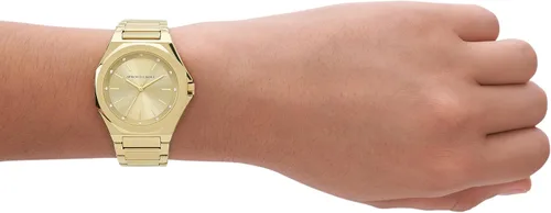 Miniatura 4 de AX Armani Exchange Reloj para mujer, reloj octogonal de tres manecillas para mujer con correa de acero inoxidable o silicona