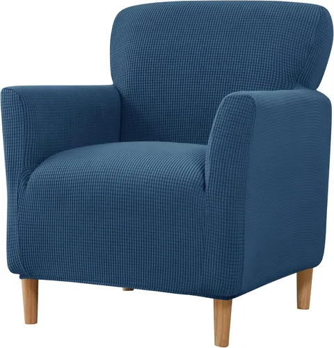 Miniatura 29 de LiveGo - Funda elástica para sillón de mediados de siglo moderno de 1 pieza, fundas de acento de jacquard para silla con brazos, fundas impermeables
