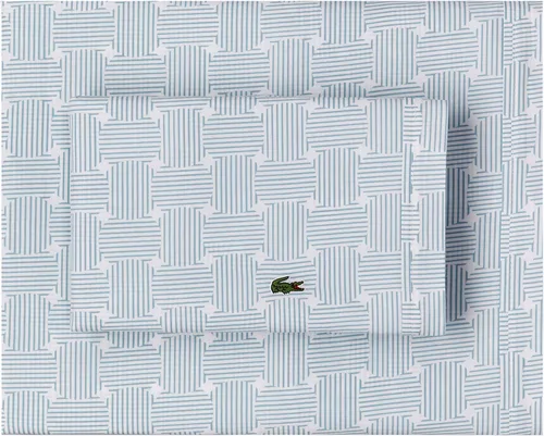 Miniatura 28 de Lacoste Juego de sábanas de algodón de 3 piezas, camuflaje, avena, tamaño individual