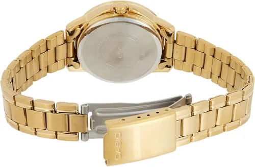 Miniatura 3 de Casio LTP-V004G-1B - Reloj de pulsera para mujer, color dorado y acero inoxidable, esfera negra