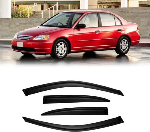 Miniatura 30 de Visera de ventana para Honda Civic 2022-2025, protectores de lluvia de canal exterior, escudos, deflector de ventilación, sombra, viento, humo