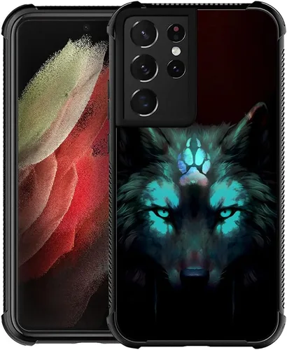 Miniatura 21 de CARLOCA Funda compatible con iPhone 13 Pro, diseño gráfico de identidad negra espiritual lobo, a prueba de golpes, antiarañazos, para iPhone 13 Pro