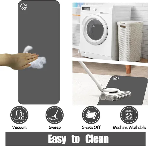 Miniatura 6 de Tapete Grande para Alimentación de Mascotas, 39.3"x15.7" Tapete Absorbente de Secado Rápido para Perros para Tazones de Comida y Agua, Tapete