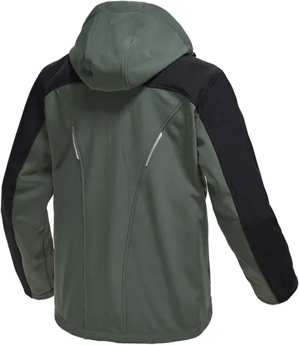 Miniatura 2 de Gopune Chaqueta de senderismo Softshell para hombre con forro polar impermeable ligera con capucha
