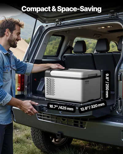 Miniatura 9 de VEVOR Refrigerador de automóvil de 12 V de 10 cuartos de galón, mini congelador portátil con control de aplicación, -4 ℉ a 68 ℉, 12/24 V CC