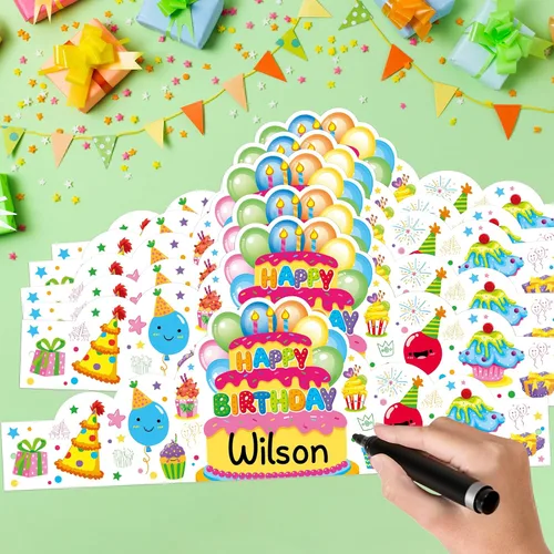 Miniatura 3 de Paquete de 36 coronas de cumpleaños para niños, sombreros de fiesta de papel coloridos para estudiantes, aula, escuela, suministros de fiesta VBS