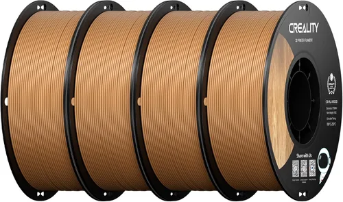 Miniatura 14 de Creality Filamento de madera PLA de 4.4 lbs, filamento de impresora 3D de 0.069 in, textura seda suave, dureza, filamento de impresión de carrete