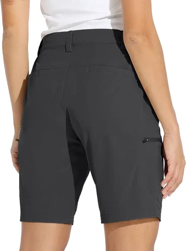 Miniatura 2 de Willit - shorts de senderismo para mujer, de 10 pulgadas, elásticos, para golf, activos, de secado rápido, pantalones cortos de verano