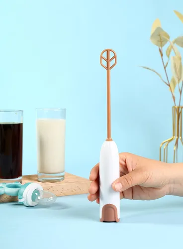 Miniatura 3 de Mezclador eléctrico de mano de fórmula para bebés, Mezclador de bebida portátil (blanco)