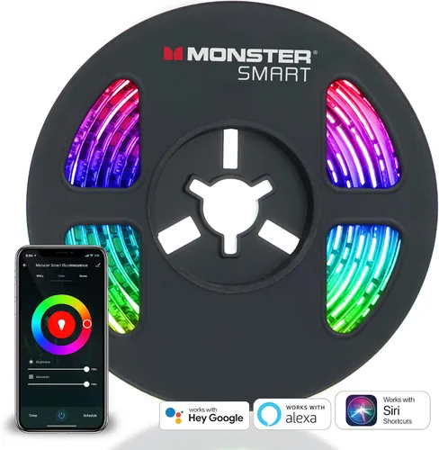 Miniatura 6 de XTREME Paquete de 2 luces LED multicolor Monster de 6.5 pies, aplicación inteligente, ajustes personalizables, fácil montaje