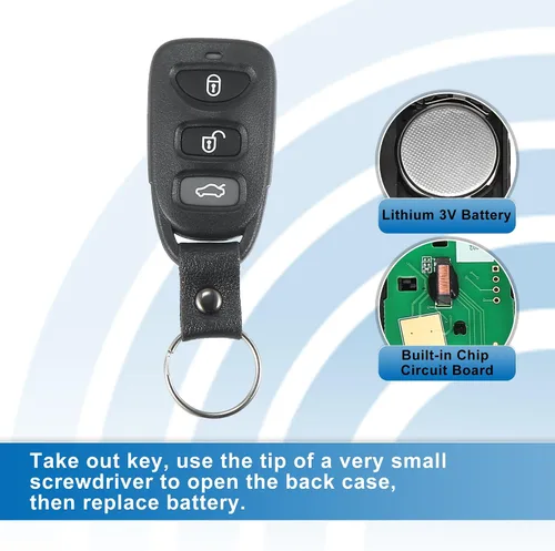 Miniatura 4 de X AUTOHAUX 4 botones de entrada sin llave de coche control remoto llavero de proximidad Smart Fob NYOSEKS-TF10ATX para Kia Optima 2011-2013 315MHz